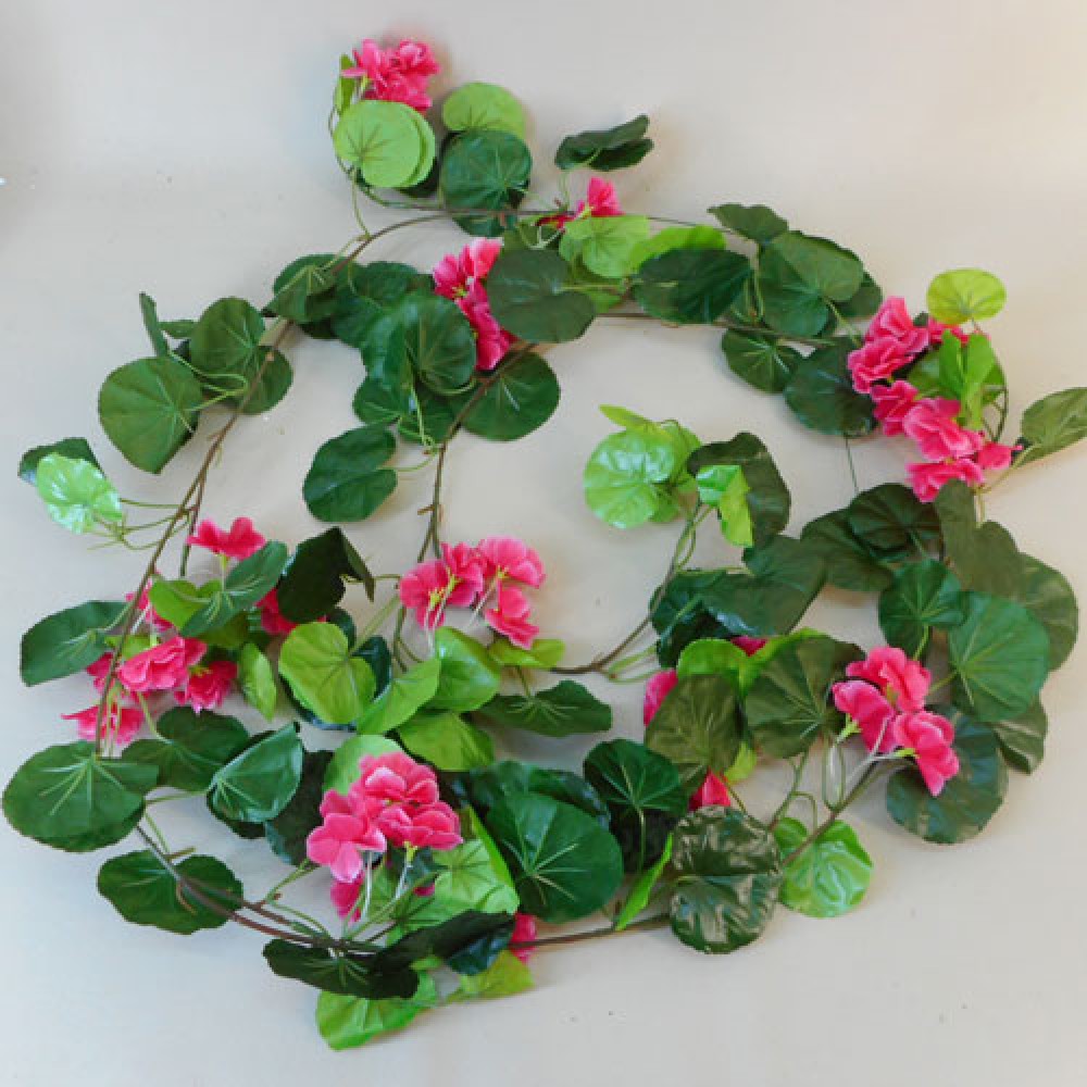 Fleur Geranium Garland Hot Pink Artificial Flowers